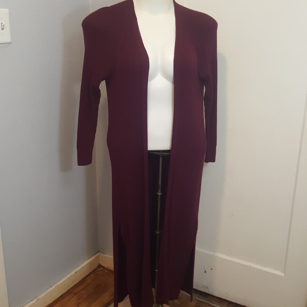 Torrid Long Burgundy Duster Cardigan - 2